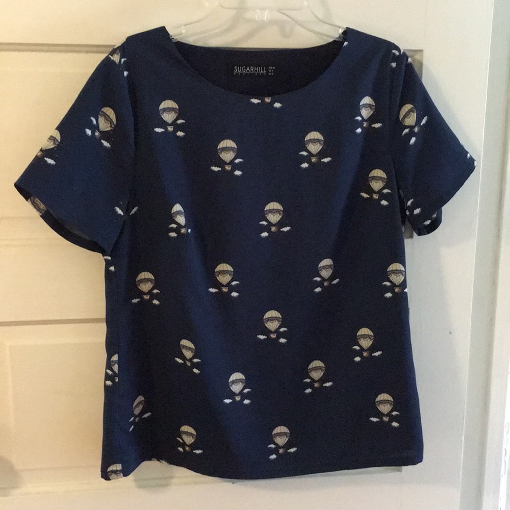 Modcloth Sugarhill hot air balloon print top